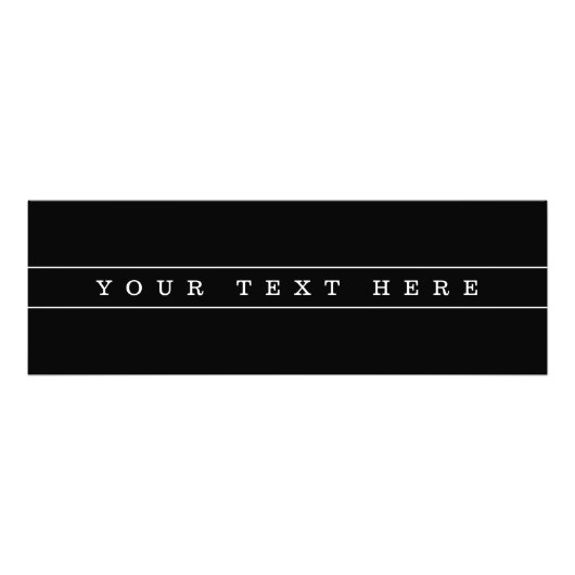Stylish Simple Text & Thin Stripes Fotodruck (Vorne)