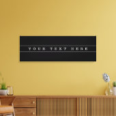 Stylish Simple Text & Thin Stripes Leinwanddruck (Insitu (Wohnzimmer))