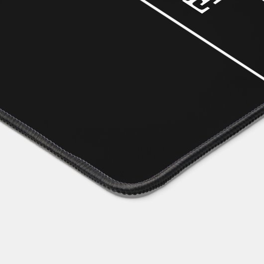 Stylish Simple Text & Thin Stripes Schreibtischunterlage (Ecke)