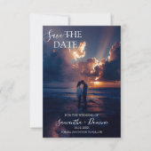 Stylish Simple Vollfoto-Doppelseite Save The Date (Vorderseite)
