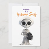 STYLISH SKELETON HALLOWEEN-PARTY EINLADUNG (Vorderseite)