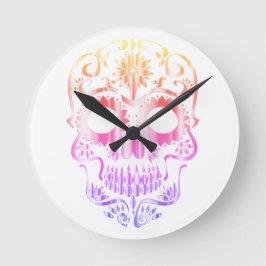 Stylish skull clock runde wanduhr