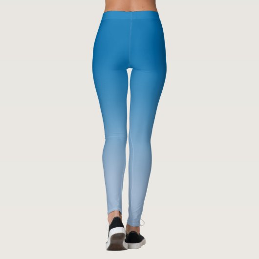 Stylish Sky Blue Gradient Leggings (Rückseite)