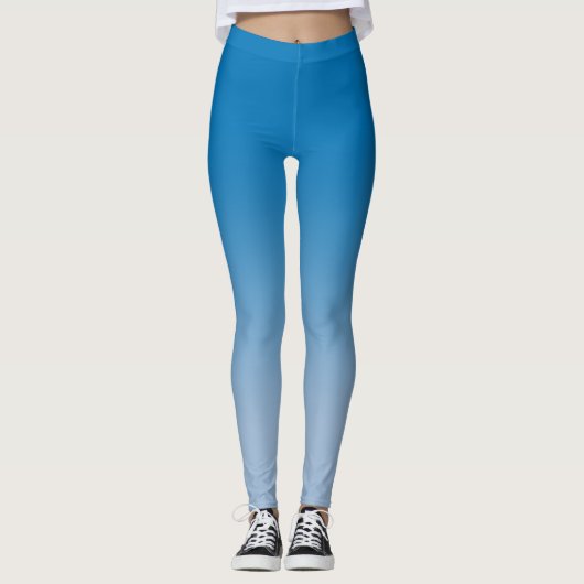 Stylish Sky Blue Gradient Leggings (Vorderseite)