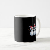 Stylish Snowmen In Winter Wonderland 3 Snowmen Fri Kaffeetasse (VorderseiteRechts)