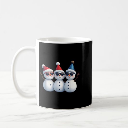 Stylish Snowmen In Winter Wonderland 3 Snowmen Fri Kaffeetasse (Links)