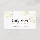 STYLISH SPOTTY SPOT Glam Luxe Goldbadebombe Visitenkarte (Vorderseite)