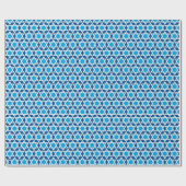 Stylish Star von David Pattern Blue White Geschenkpapier (Flach)