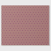 Stylish Star von David Pattern Plum White Gold Geschenkpapier (Flach)