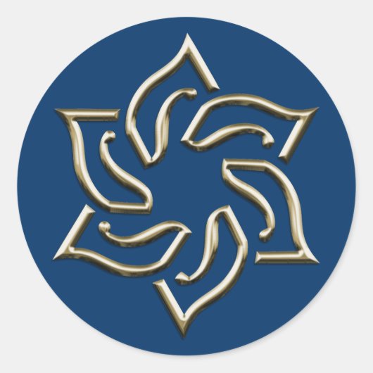 Stylish Star von David Runder Aufkleber (Vorderseite)