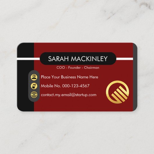 Stylish Startup Global Enterprise Visitenkarte (Vorderseite)