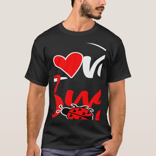 Stylish Statement Bug Valentine's Day Heart Partne T-Shirt (Vorderseite)