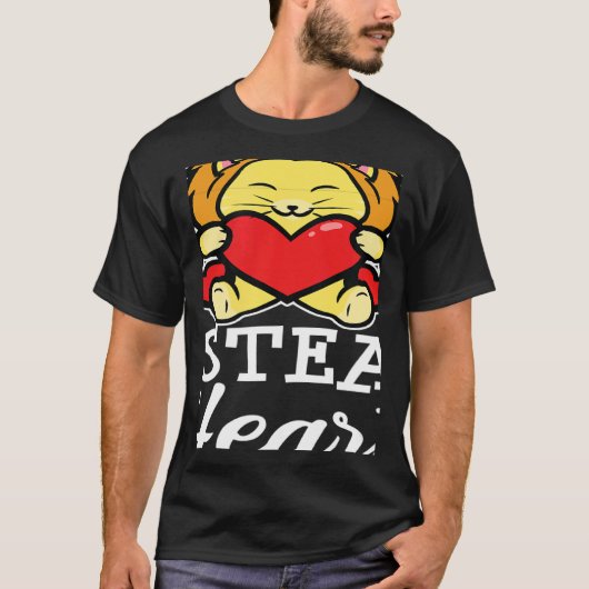 Stylish Statement Lion Heart Valentine's Day Love T-Shirt (Vorderseite)