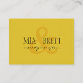 Stylish Strands | Gelbe Platzkarte (Rückseite)