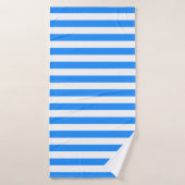 Stylish Striped White and Bright Blue Badehandtuch (Badehandtuch)