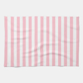 Stylish Striped White and Soft Pink Kitchen Towel Geschirrtuch (Horizontal)