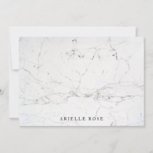 Stylish Subtle White Marble Mitteilungskarte