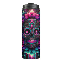 Stylish Sugar Skull Thermosbecher