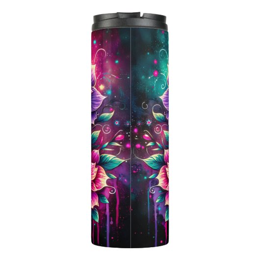 Stylish Sugar Skull Thermosbecher (Rückseite)