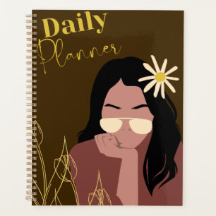 Stylish Sunglasses Girl "Tagesplaner" Trendy Planer