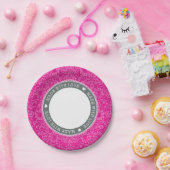 STYLISH TABLE Damaske aus Liebe grau rosa Pappteller (Party)