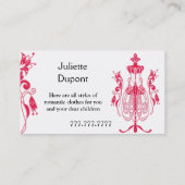 Stylish Tailor Dressmaker schwarz Visitenkarte (Rückseite)