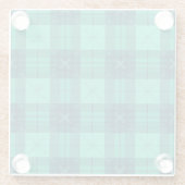Stylish Tartan Plaid Green  Glasuntersetzer (Rückseite)