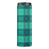 Stylish Tartan Plaid Green  Thermosbecher (Rückseite)