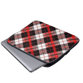 Stylish Tartan Plaid Red and Black Electronics Bag Laptopschutzhülle (Vorne Knopf)