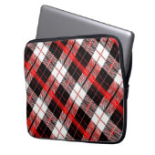Stylish Tartan Plaid Red and Black Electronics Bag Laptopschutzhülle (Vorderseite Links)