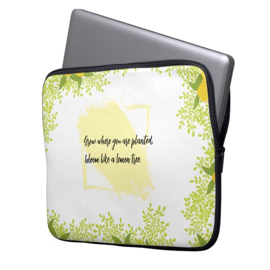 Stylish Tech Organizer Lemon Design Electronic Bag Laptopschutzhülle (Vorderseite Links)