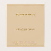 Stylish Template Gold Text Chocolate Brown Folded Visitenkarten (Innenseite Aufgefaltet)