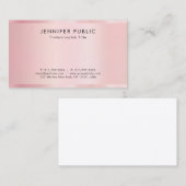 Stylish Template Rose Gold Professional Luxurious Visitenkarte (Vorne/Hinten)