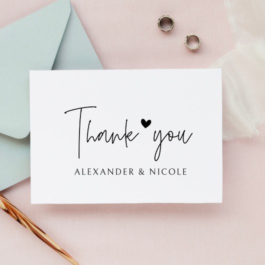  Stylish Thank You Custom Names Gummistempel