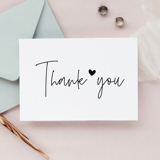  Stylish Thank You Modern Heart Gummistempel