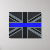 Stylish Thin Blue Line Union Jack Leinwanddruck (Vorderseite)