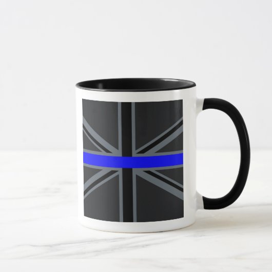 Stylish Thin Blue Line Union Jack Tasse (Rechts)