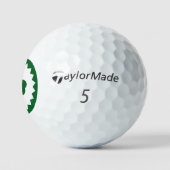 Stylish Three Leaf Clover Design Premium Golfball (Logo)