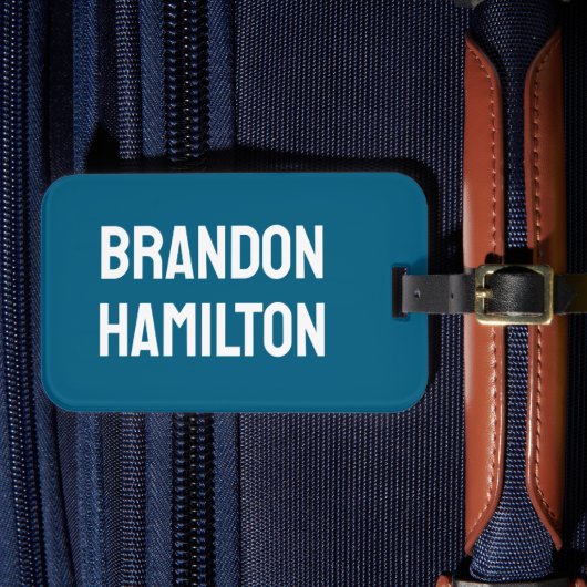 Stylish Trendy Black Out Modern Minimalist Simple Gepäckanhänger (Vorderseite Insitu 4)