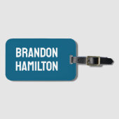 Stylish Trendy Black Out Modern Minimalist Simple Gepäckanhänger (Vorderseite (Horizontal))