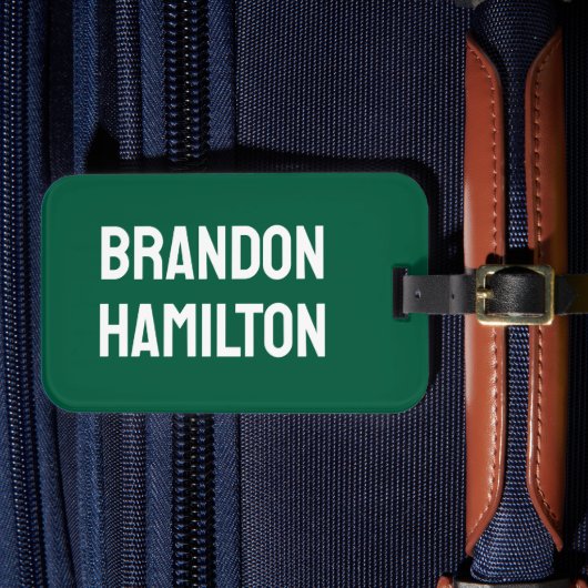 Stylish Trendy Black Out Modern Minimalist Simple Gepäckanhänger (Vorderseite Insitu 4)