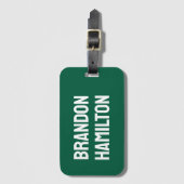 Stylish Trendy Black Out Modern Minimalist Simple Gepäckanhänger (Vorderseite Vertikal)