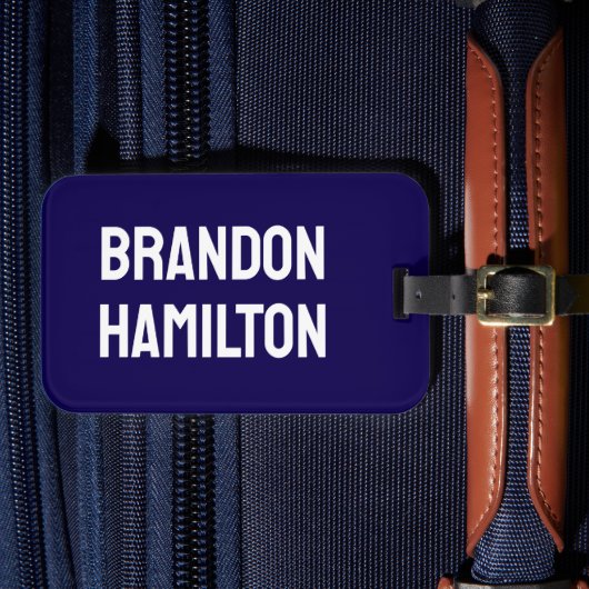 Stylish Trendy Black Out Modern Minimalist Simple Gepäckanhänger (Vorderseite Insitu 4)