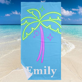 Stylish Trendy Palm Tree Strandtuch