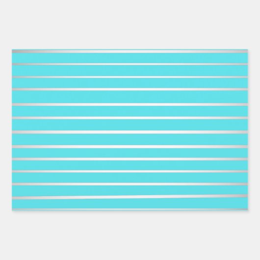  Stylish Turquoise & Silver Christmas Typography  Geschenkpapier Set (Vorderseite 2)