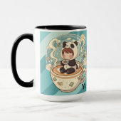 Stylish Two-Tone Panda Coffee Mug Tasse (Links)