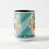 Stylish Two-Tone Panda Coffee Mug Tasse (Zentrum)
