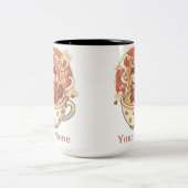  Stylish Two-Tone Red Panda Coffee Mug Zweifarbige Tasse (Mittel)