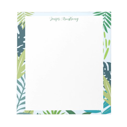 Stylish Typography Personalized Name Aesthetic Notizblock (Vorderseite)