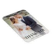 stylish typography wedding Foto vielen Dank Magnet (Rechte Seite)